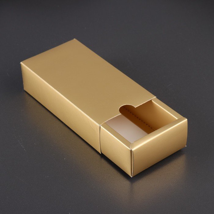 Коробочка для печенья, 8.5х15х5.5, цвет золото. (Китай)