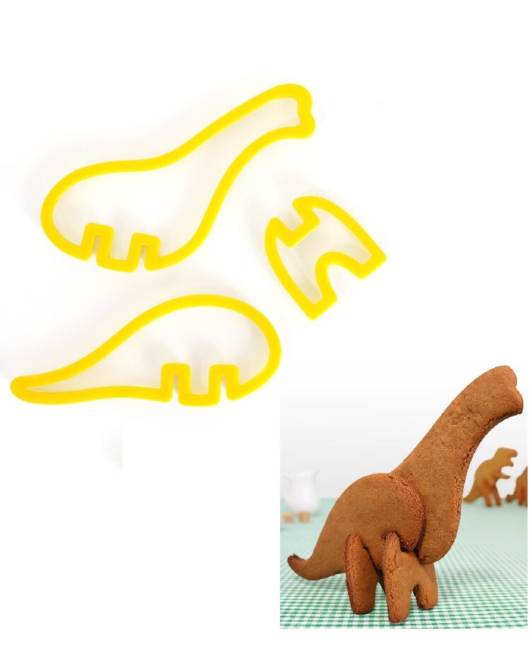 Набор форм для вырезания печенья 3D "Брахиозавр", 3 шт.