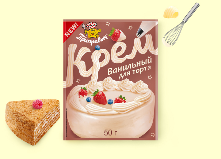 Крем для торта ванильный "Приправыч", 50 гр. (Россия)