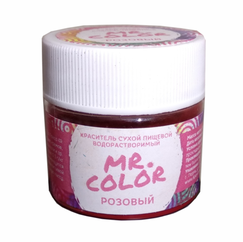 Краситель сухой ВОДОрастворимый "Mr.Flavor" Розовый, 10 гр. (Индия)