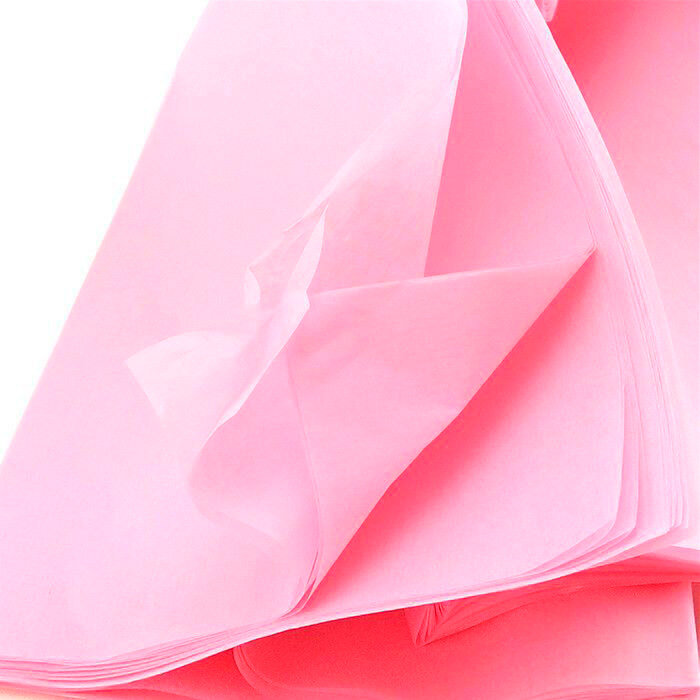 Бумага упаковочная тишью,розовый,50х66 см. 1 лист.(Китай)