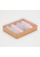 Коробка картонная с прозрачной крышкой, крафт, 13 х 16 х 4 см.(Россия)(9201)