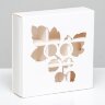 Коробка под 9 конфет вырубка «Виноград» 13,7 х 13,7 х 3,8 см, белый.(Россия)(2050)