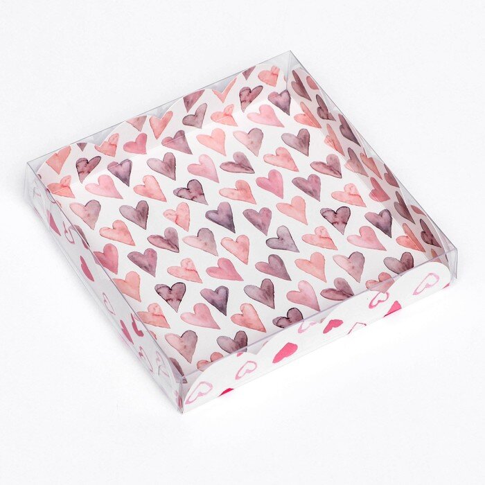 Коробка для печенья, "Любовь" 15 х 15 х 3 см.(Китай)(7223)