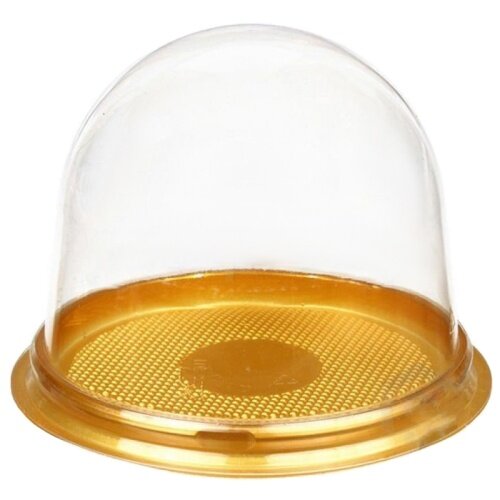 Купол для десертов с золотым дном 8х8 см. 1 шт.(Россия)