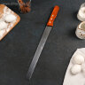 Нож для бисквита крупные зубцы, ручка дерево, рабочая поверхность 30 см. (Китай)(5102)