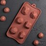 Силиконовая форма для шоколада «Драгоценные камни», 6 ячеек.(Китай)(5809)