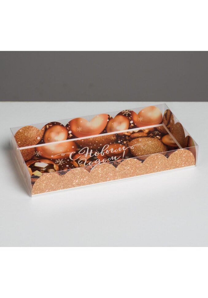 Коробка для сладостей с PVC крышкой «Все получится», 10.5 × 21 × 3 см.(Китай)(8793)