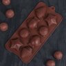 Силиконовая форма для шоколада"Морской берег", 8 ячеек. (Китай)(2807)