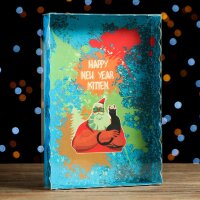 Коробочка для печенья "Брутальный Санта", 22 х 15 х 3 см.(Россия)(8195)