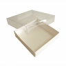 Коробка для печенья с прозрачной крышкой, 26х21х4 см. (Россия)