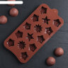Форма силиконовая для шоколада "Звезды", 14 ячеек. (Китай)(6756)