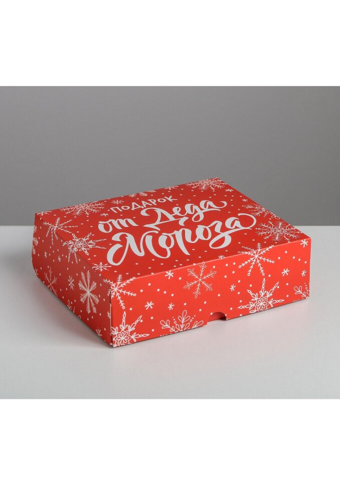 Упаковка для кондитерских изделий «Подарок от Деда Мороза», 20 × 17 × 6 см.(Россия)(5363)