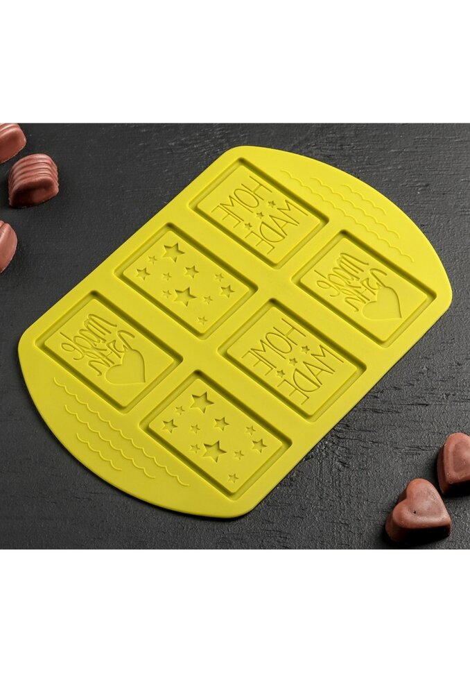 Форма силиконовая для  шоколада "Home Made",6 ячеек.(Китай)(4636)