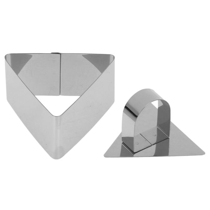 Форма для выкладки "Треугольник", с прессом, 8х8х4 см. (Китай)