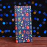 Подарочная коробка под плитку шоколада с окном "Подарки", 17,1 х 8 х 1,4 см.(Китай)(0470)