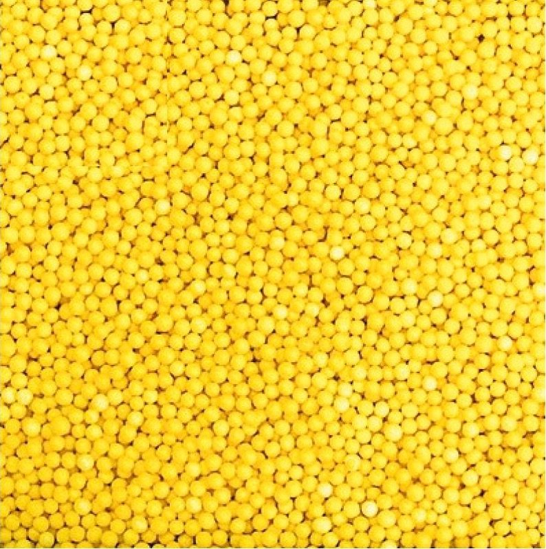 Посыпка "Шарики желтые перламутровые", d-4 мм, 25 гр. (Россия)