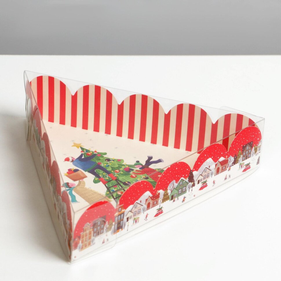 Коробка для сладостей с PVC крышкой Friends, 18 × 18 × 4 см.(Китай)(0856)