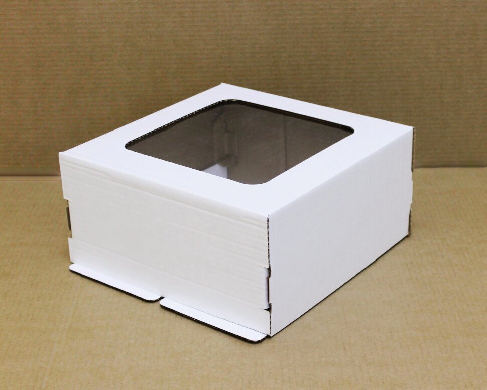 Коробка для торта 28х28х14 см без окна. (Россия)