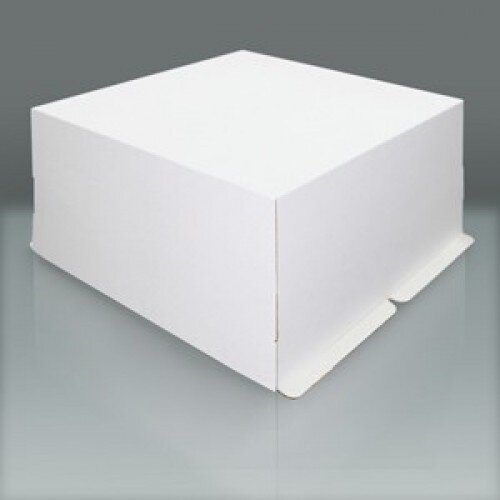 Коробка для торта 28х28х14 см с окном. (Россия)