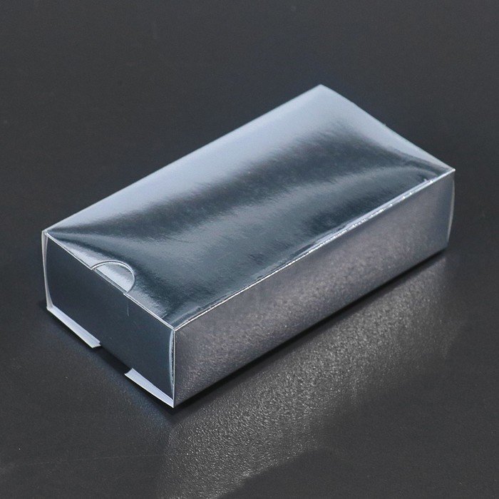 Коробочка для печенья, 8.5х15х5.5 см, цвет серебро. (Китай)