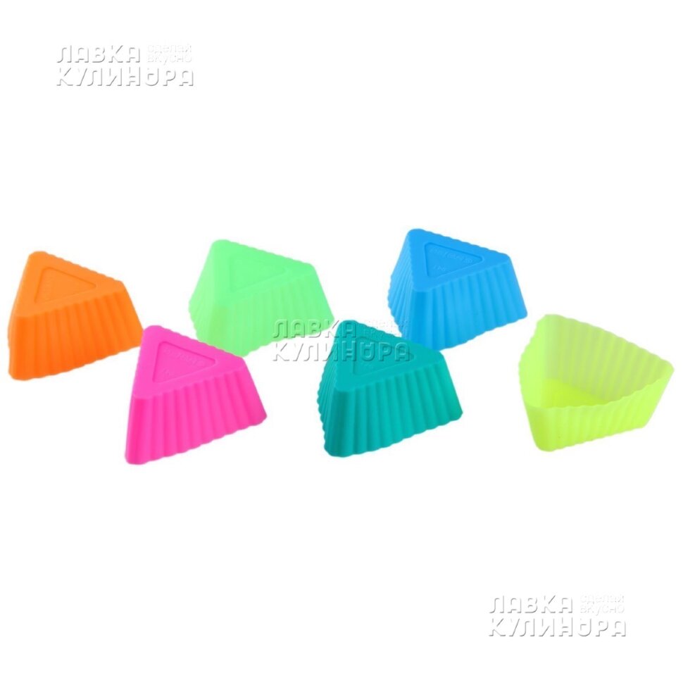 Набор форм для выпечки, 6 шт., "Риб.Треугольник", 7х7х3 см.(Китай)(1067)