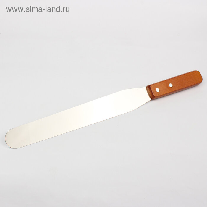 Лопатка с дерев. ручкой, прямая, 37х3,6 см. (Китай)(5723)