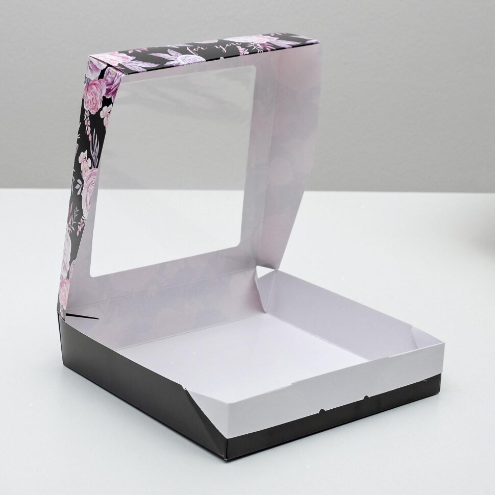 Коробка складная «Нежность», 20 × 20 × 4 см.(Россия)(7451)