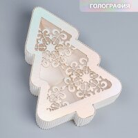 Коробка подарочная "Елка" 23х13х5 см.(Россия)(9153)