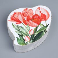 Коробка подарочная "Тюльпаны" 20х15х5 см.(Россия)(9156)
