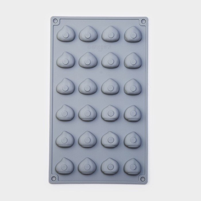 Форма силиконовая для шоколада Доляна «Орешки»,24 ячейки.(Китай)(3352)
