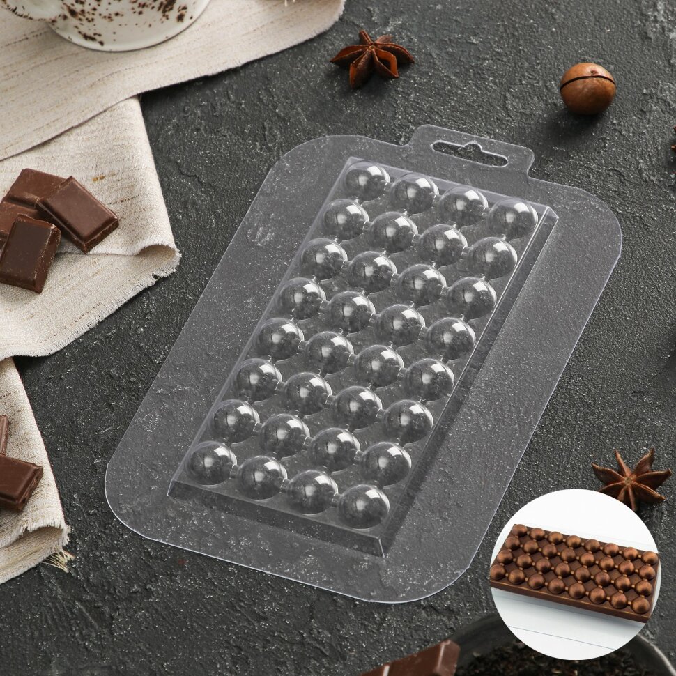 Форма для шоколада «Шоколадная Массажка», пластик.(Россия)(0055)