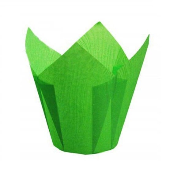 Форма бумажная  "Тюльпан" 50*80 мм (зеленый), 1 шт.