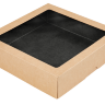 Упаковка OneBox Black для печенья/пряников, 20х20х4 см.(Россия)