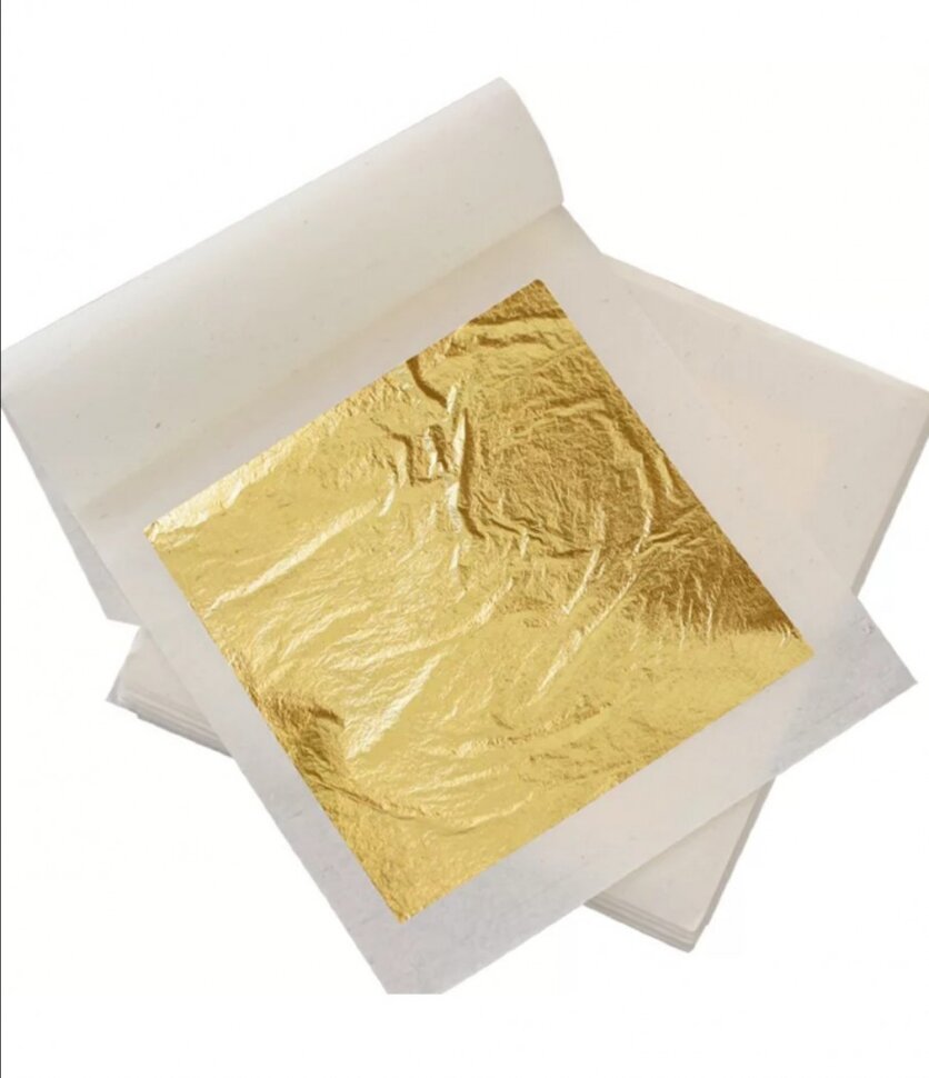 Пищевое золото в книжке 80х80 мм, 5 листов. ("Eytzinger", Германия)