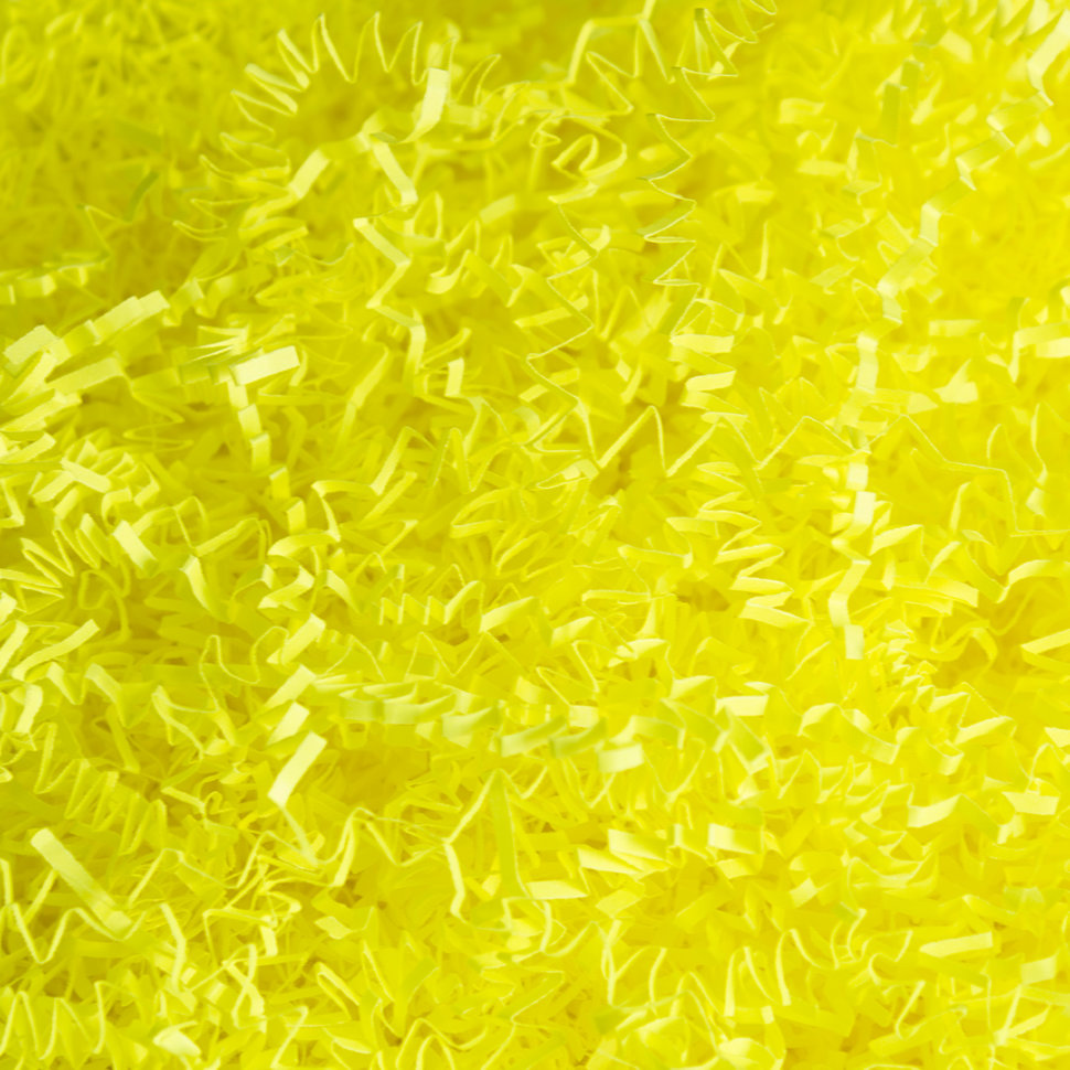 Бумажный наполнитель. Цвет: Желтый неон (123), 3 мм., 50 гр. (Россия)