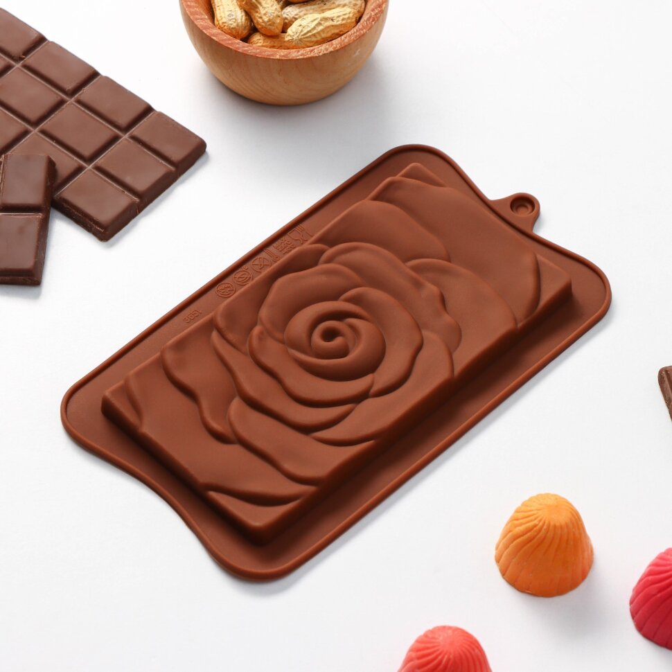 Форма силиконовая для шоколада «Роза».(Китай)(9521)