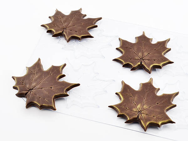 Форма для шоколада, пластик, "Кленовые листья." (Россия)