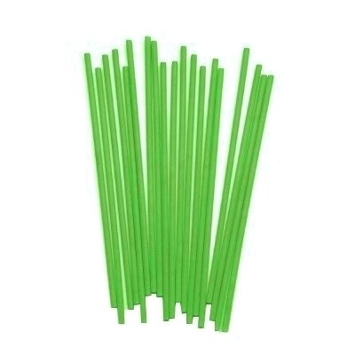Набор палочек для кейкпопсов (бумага), цвет зеленый, 10 см. (10 шт.) (Китай)
