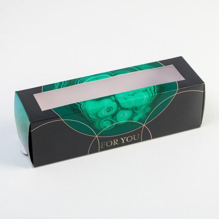 Коробка для макарун «Драгоценные камни», 5.5 × 18 × 5.5 см.(Россия)(3373)