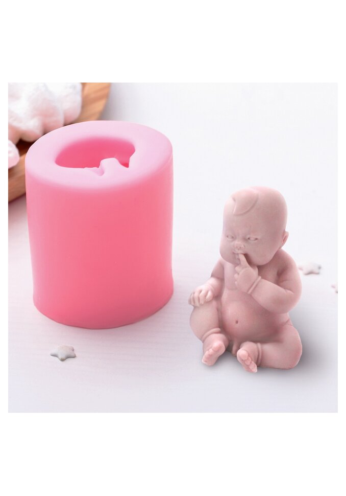 Молд силиконовый "Младенец" 3D, 5,5х4,5х6 см.(Китай)(0670)