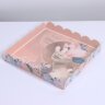 Коробка для кондитерских изделий с PVC крышкой «Живи мечтой», 21 × 21 × 3 см.(Китай)(5245)
