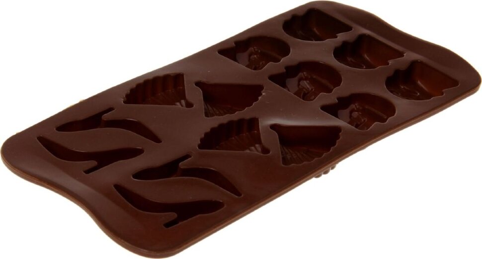 Форма для льда и шоколада "Дамский набор", 14 ячеек, 21х11х1,5 см. (Китай)