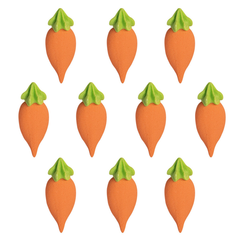 Сахарные фигурки "Морковка" 40х15 мм. 1 шт.(Россия)
