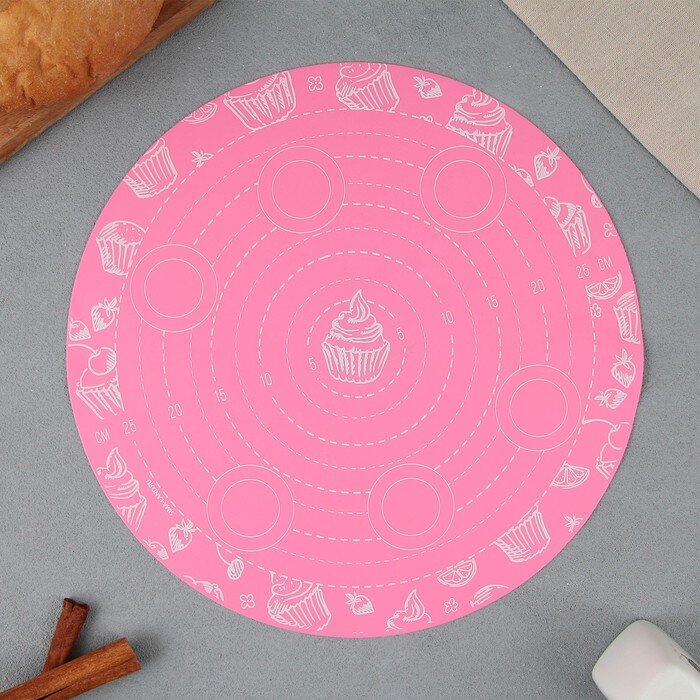 Силиконовый коврик для выпечки «Для пирожных», 30 х 30 см.(Китай)(0194)
